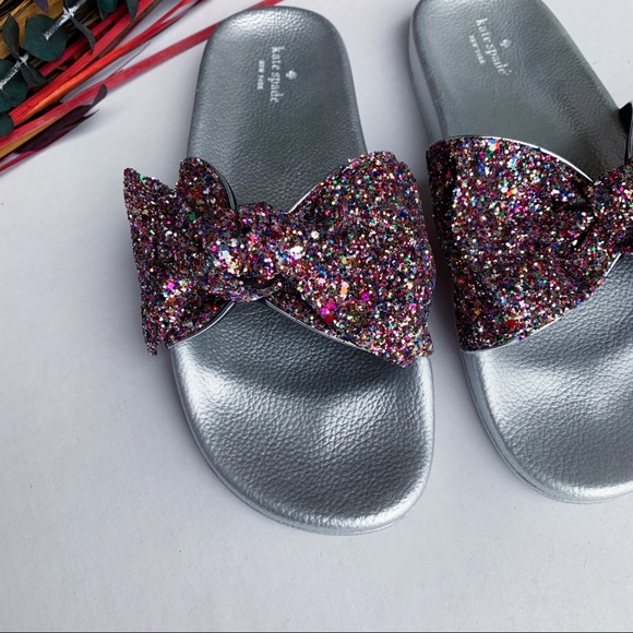 kate spade Shoes - Kate Spade Glittery Bow Sandals